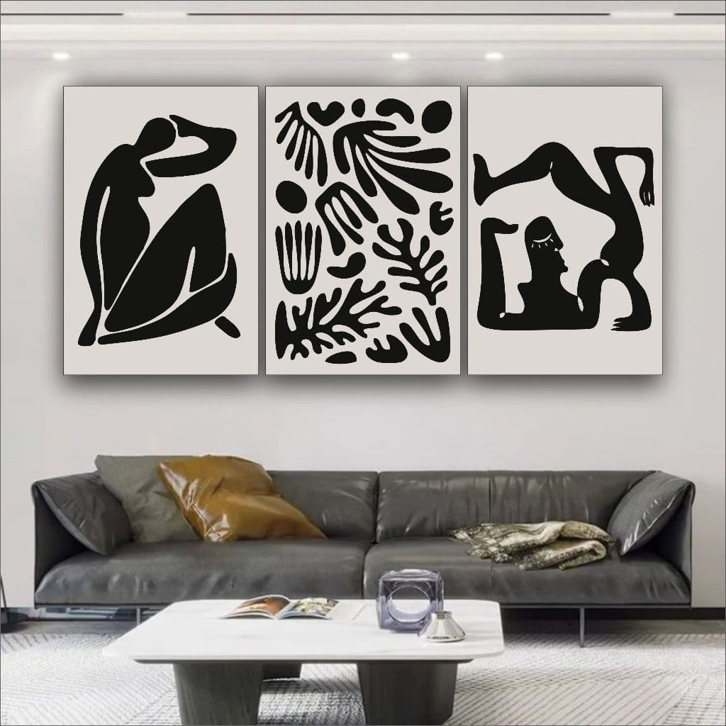 Quadro Decorativo Pintura Moderna Arte Sala Quarto 3 pç