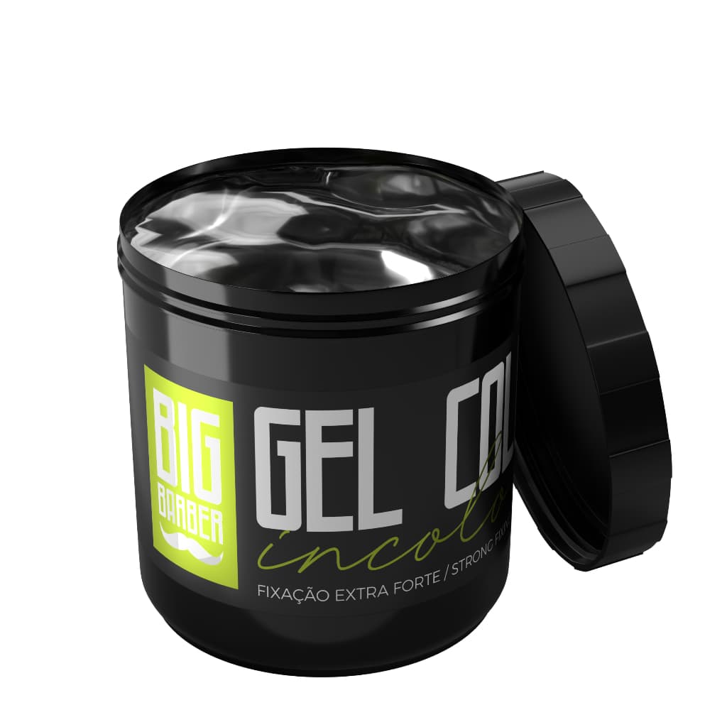GEL COLA BIG BARBER 500 GRS INCOLOR FIXAÇÃO EXTRA FORTE