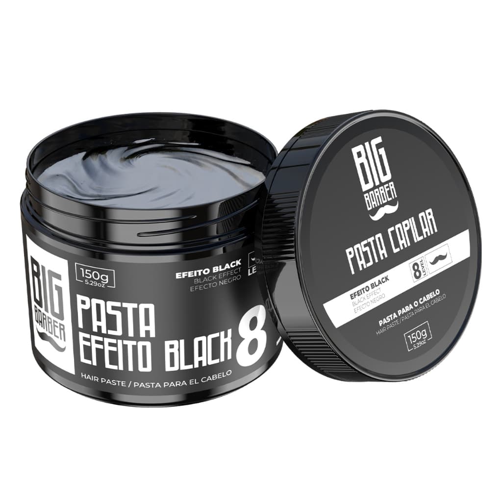 POMADA CAPILAR EFEITO BLACK BIG BARBER 150G PROFISSIONAL
