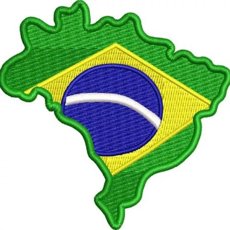 Patch Bordado Mapa Do Brasil Motociclista Moto Clube Ban697 Personalizado Colete Jaqueta Mochila Bolsa