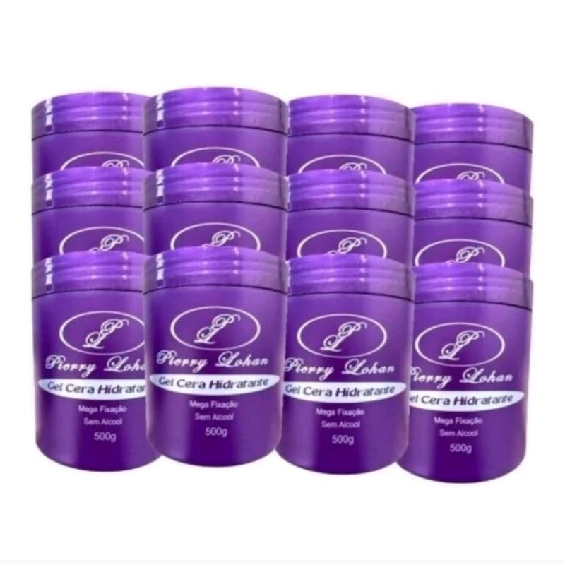 Gel Para Cabelo Cera Pierry Lohan Kit 12 unidades de 500g cada