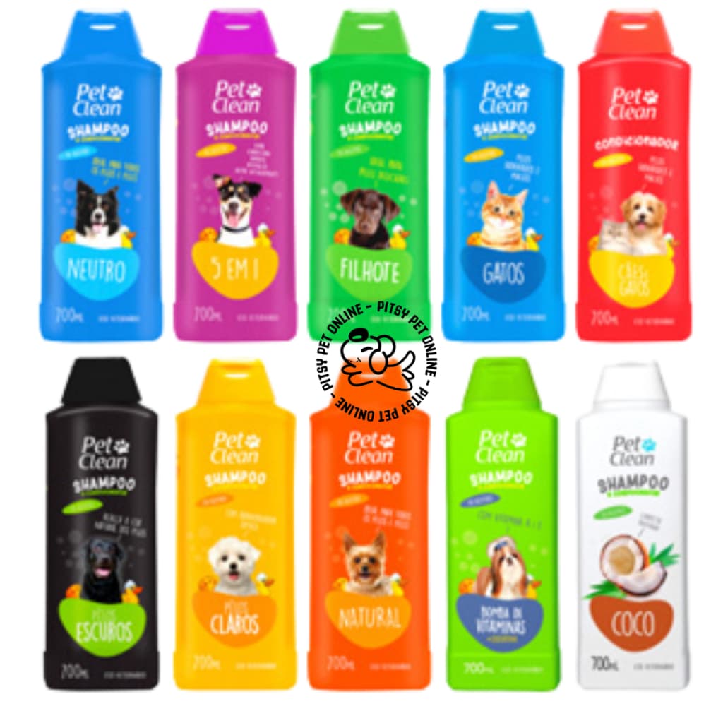 Shampoo e Condicionador para Cachorro e Gato Pet Clean - 700 ml