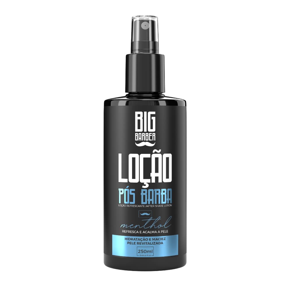 LOÇÃO PÓS BARBA SPRAY BIG BARBER 250ML MENTHOL PROFISSIONAL