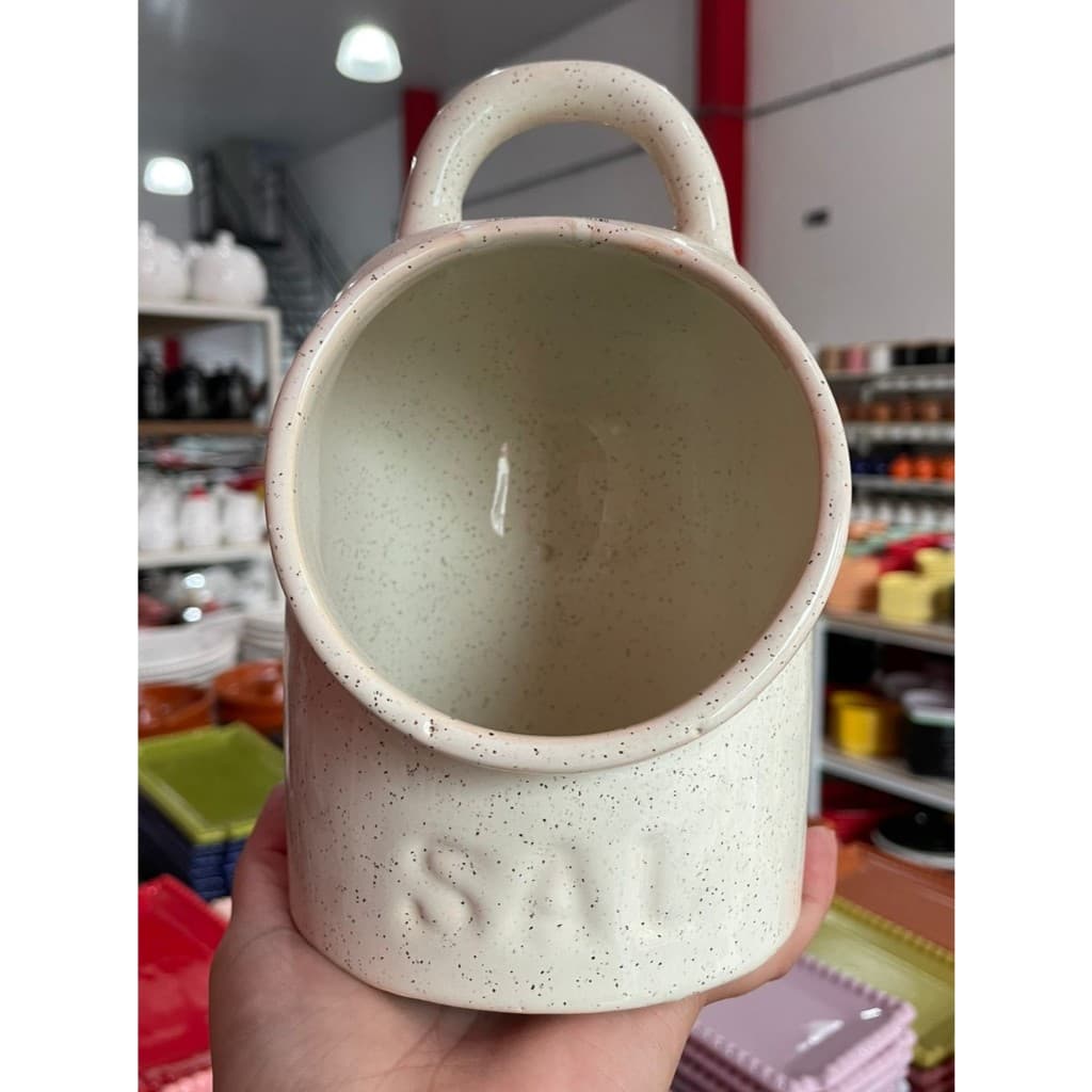 Saleiro De Bancada Gourmet Grande Em Cerâmica