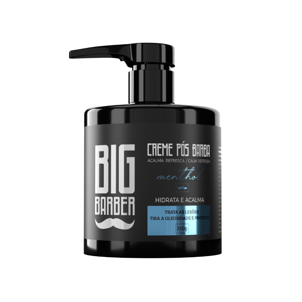 CREME PÓS BARBA BIG BARBER 350G MENTHOL PROFISSIONAL