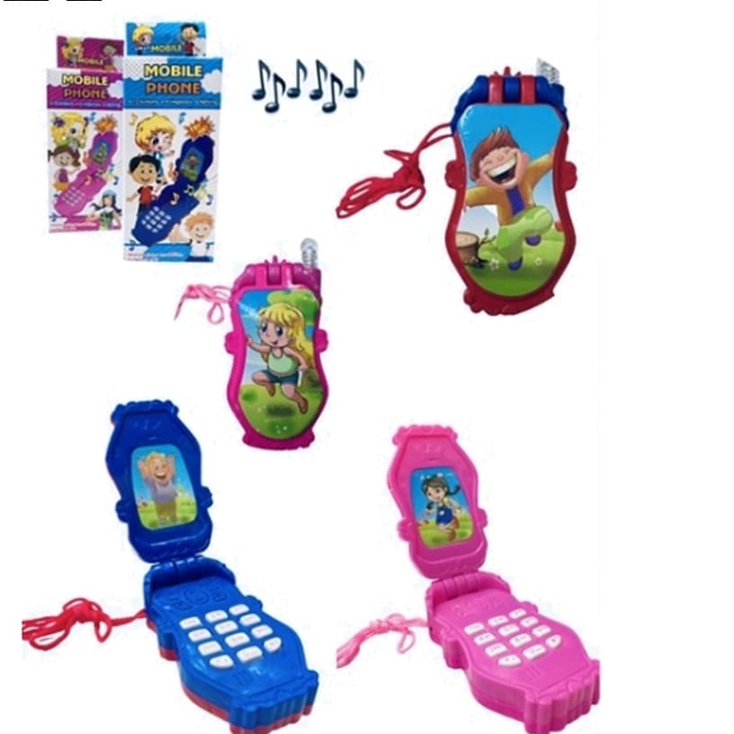 Celular de Brinquedo Musical Infantil com Luz E Botões a Bateria Brinquedo para Crianças