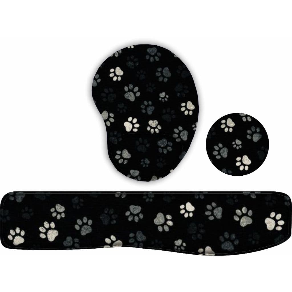 Kit Mouse Pad + Apoio de teclado Patinhas 3