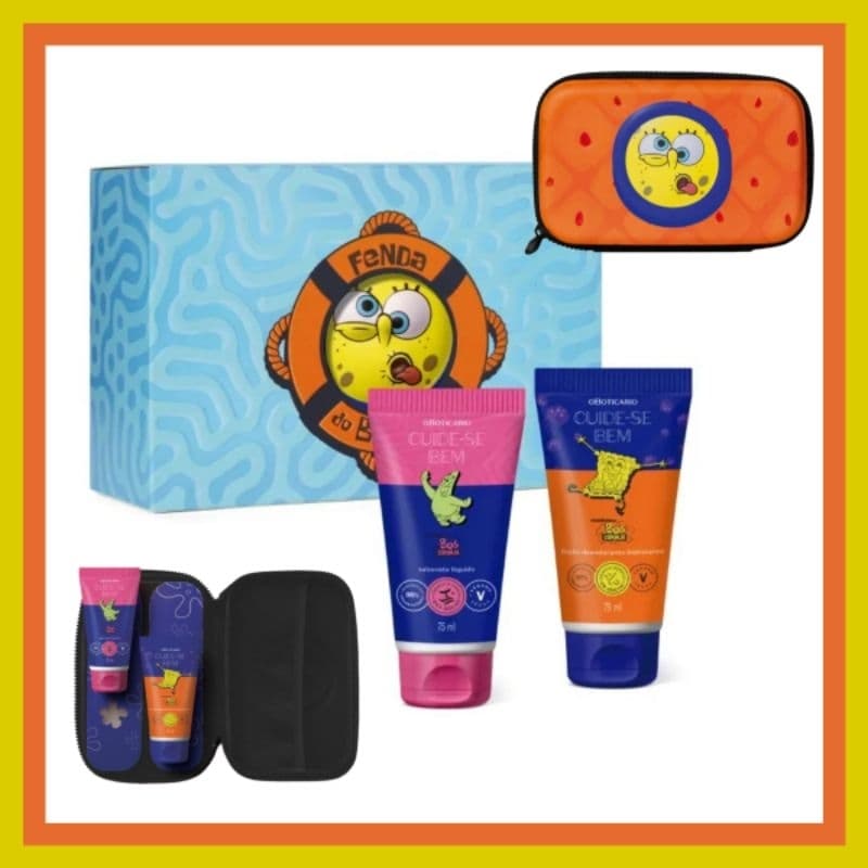 Mini Kit Cuide-se Bem Bob Esponja (3 itens)