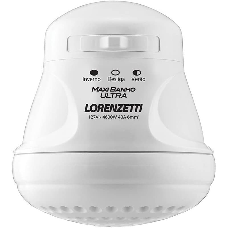 Chuveiro Elétrico Maxi Banho Lorenzetti 127v 220v Branco Banho Banheiro