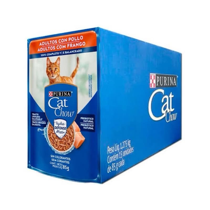 Caixa de Sachê Purina Catchow Para Gatos Adultos Sabor Frago - 15 Unidades de 85g Cada