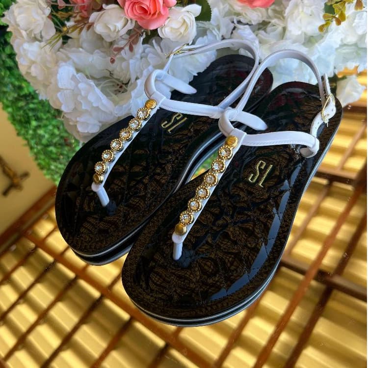 SANDÁLIA feminina, chinelo com correia personalizada conforte