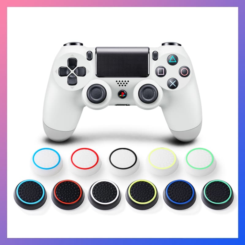 Par de Grip Borracha Protetora de Silicone para Analógicos de Controles de PS4, PS5, Xbox One e 360