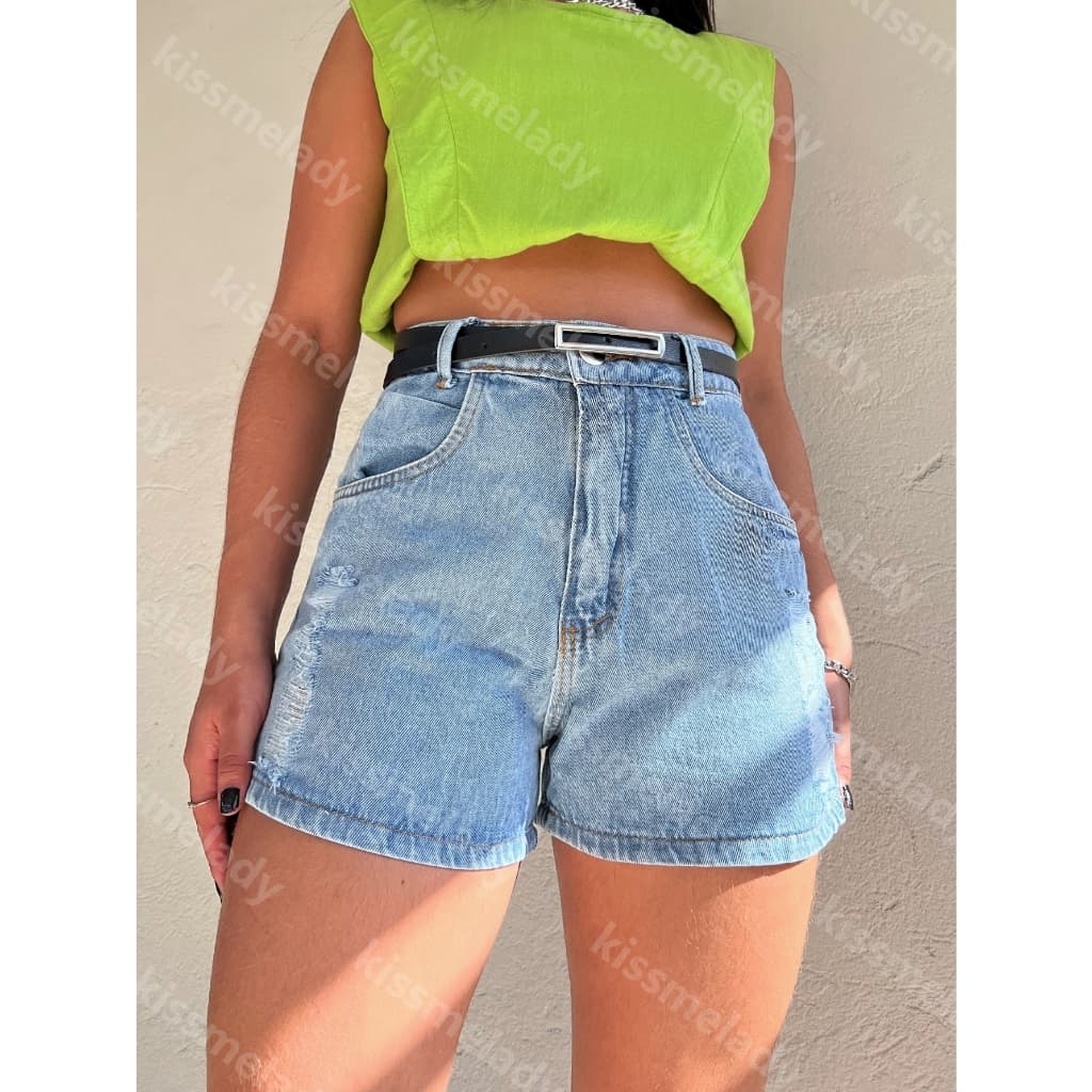 kissmelady 9043 com preto short jeans feminina com rascada Shorts jeans feminino  lisa sem rascada juvenil natural