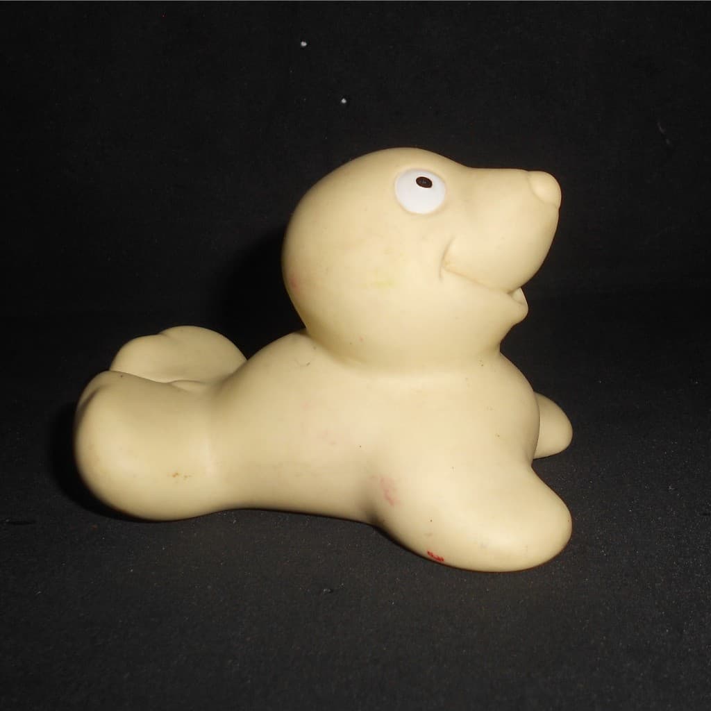 Brinquedo de foca branca de borracha - (promocoes: brinquedos antigos, colecionaveis, action figures, etc...