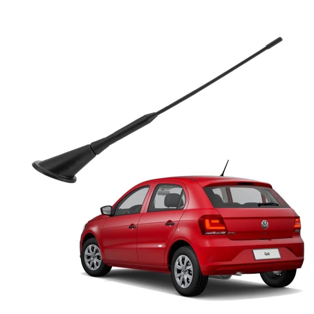 Haste Curta Teto Com Base Carro Decorativa Preta Universal 150mm Vários veiculos acessórios para carro