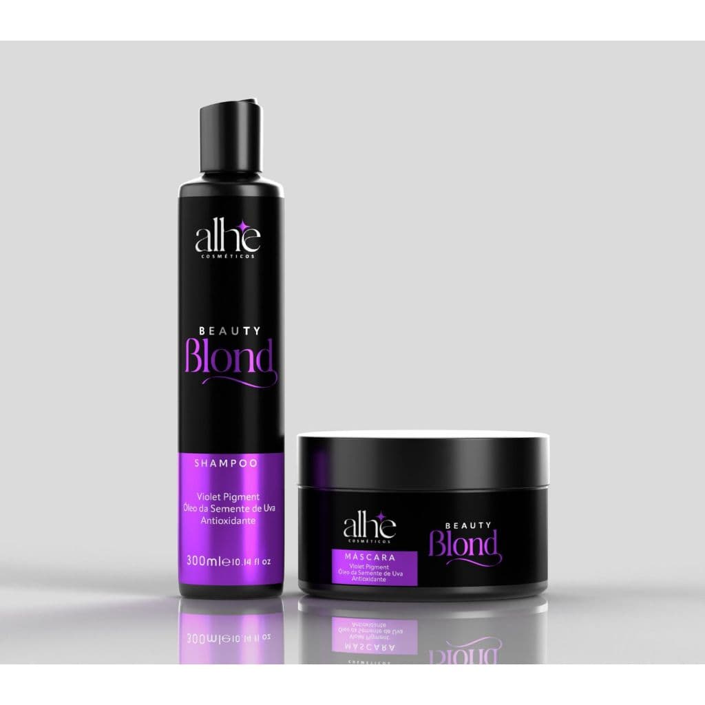 KIT  SHAMPOO E MASCÁRA MATIZADORA  BEAUTY BLOND RESTAURAÇÃO BRILHO INTENSO NUTRIÇÃO 300ML 2 ITENS.