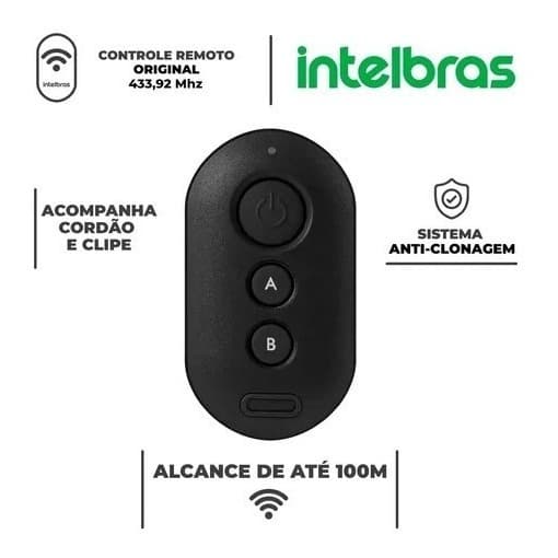 CONTROLE REMOTO EP PRETO INTELBRAS 100% ORIGINAL