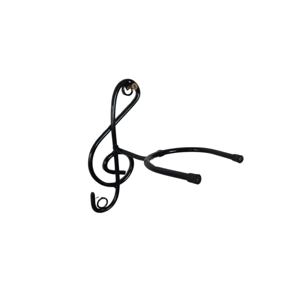 Suporte de violão em ferro nota musical clave de sol
