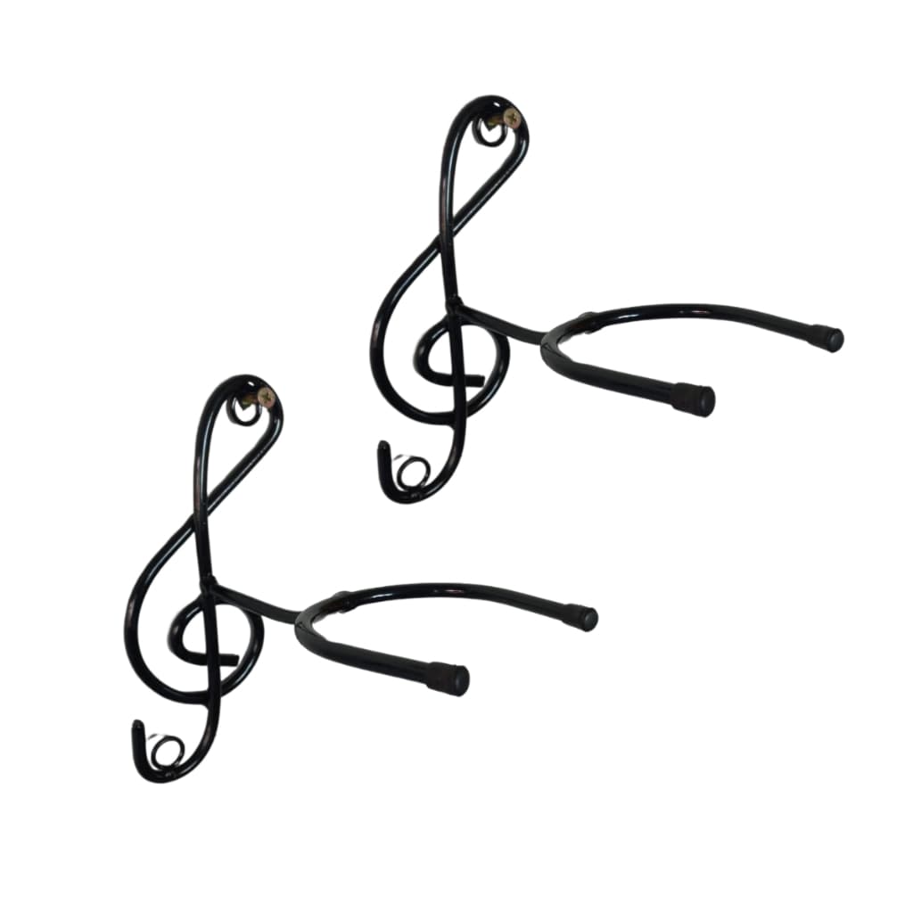 Kit 2 Suportes de Violão Nota Musical Clave de Sol em Ferro