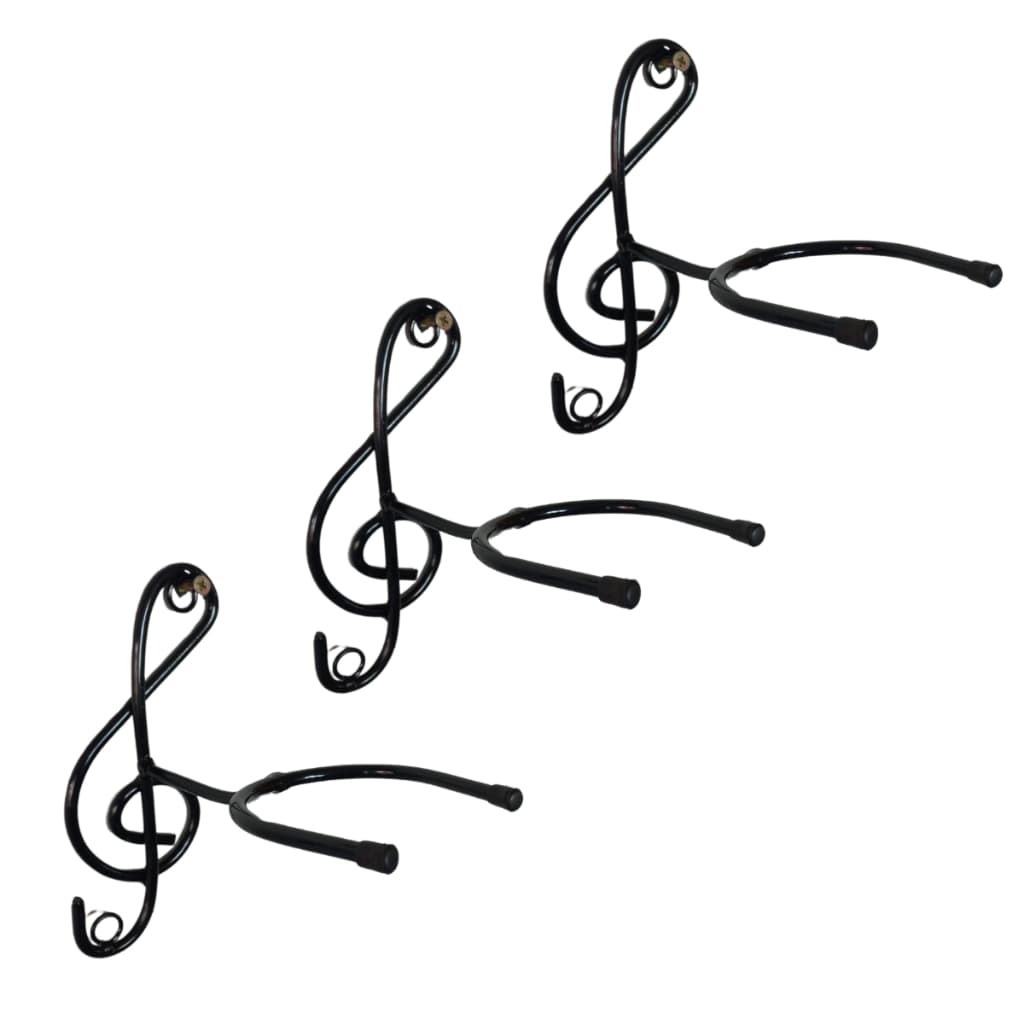 Kit 3 Suportes de Violão Nota Musical Clave de Sol em Ferro