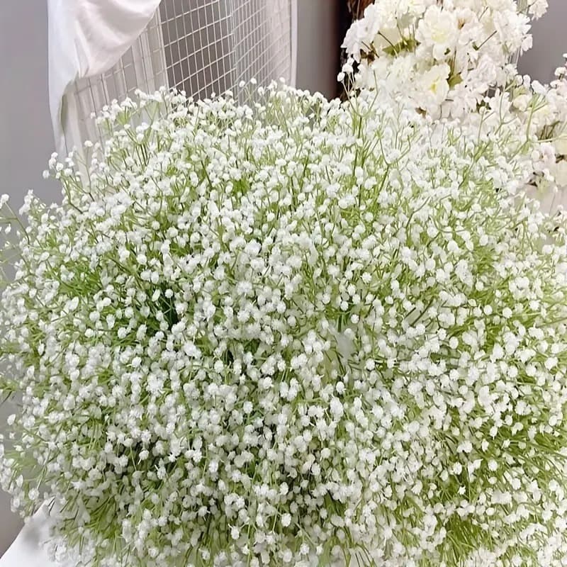 Galho Plantas Mosquitinhos Gypsophila Artificial Floral P/ Decoração Casamento, Arranjos, Decorar Festas - B-35
