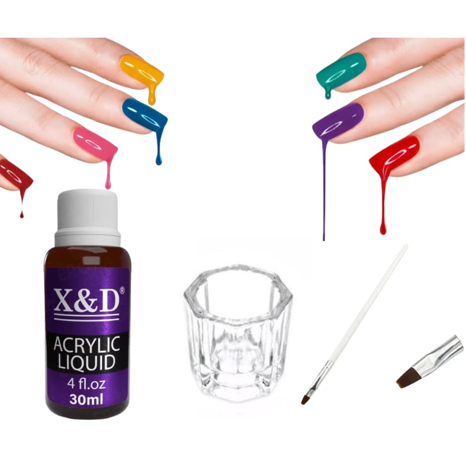 Kit Alongamento De Unha com Copo Dappen + Monomer Acrylicliquid + Pincel oferta