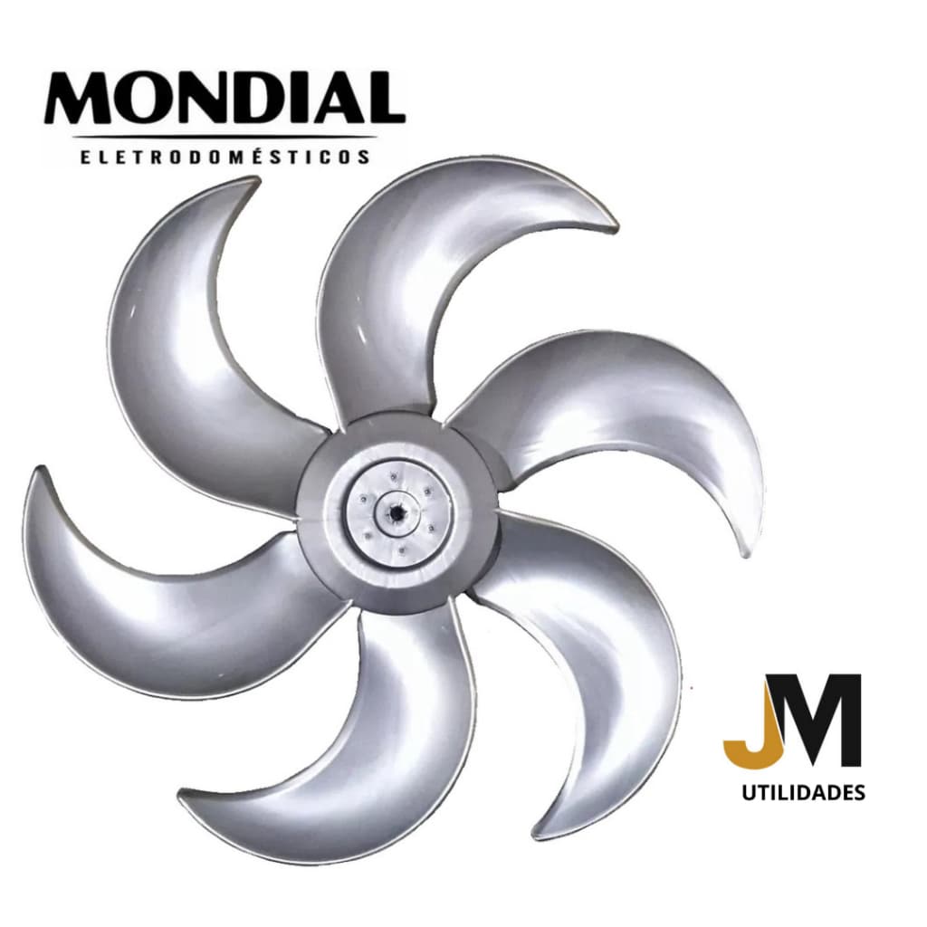 HÉLICE PARA O VENTILADOR MONDIAL 40CM - 6 PÁS PRATA