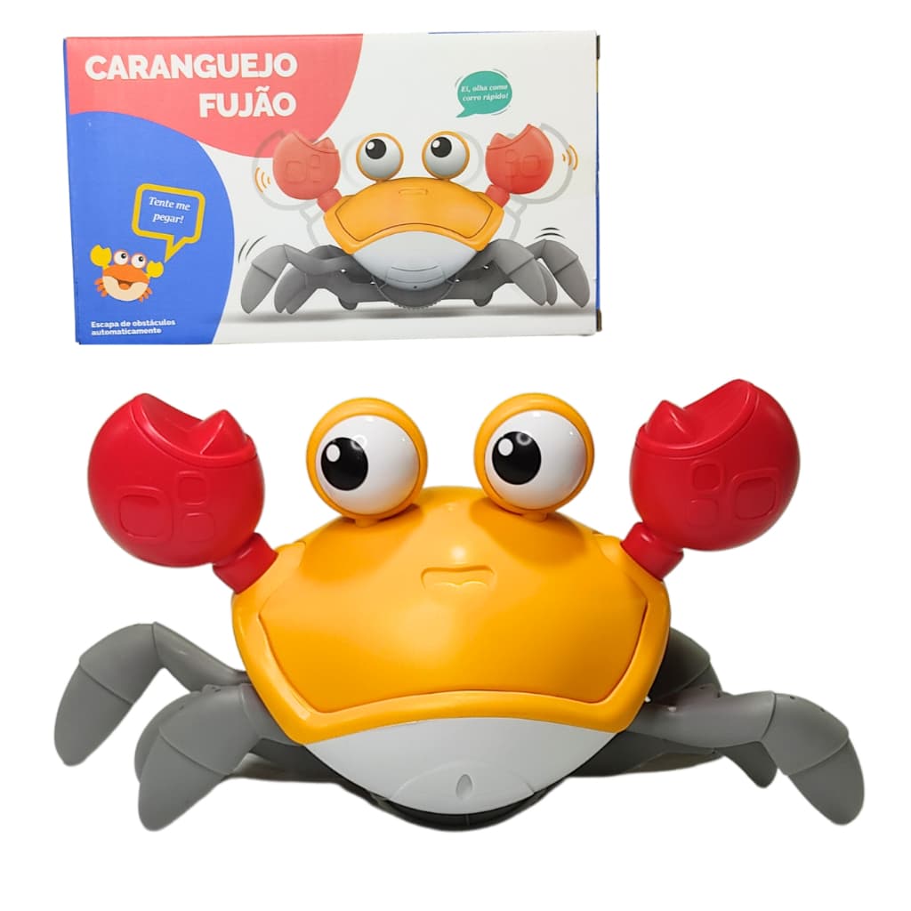 CARANGUEJO FUJÃO QUE ANDA DE BRINQUEDO DE CRIANÇA COLORIDO