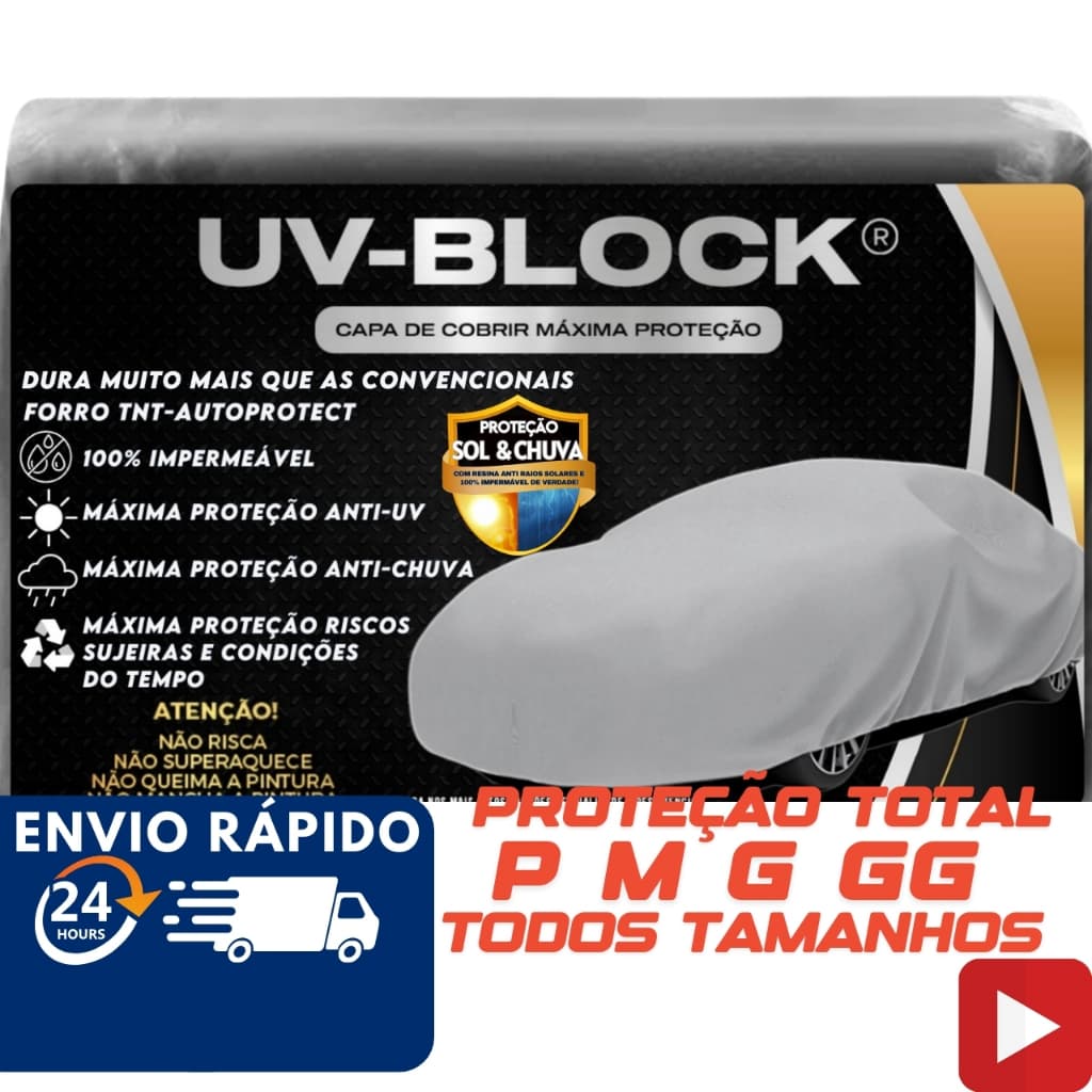 Capa Pra Cobrir Carro Protege Sol Chuva Poeira Impermeável