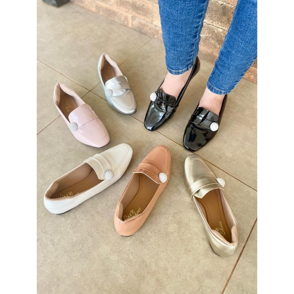 Mocassim Feminino Verniz Botton Strass 34 Ao 40