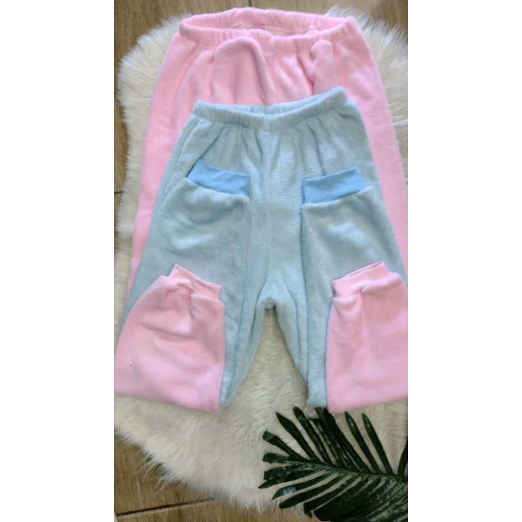 2 calca de pijama peluda moda feminina mulher outono,inverno