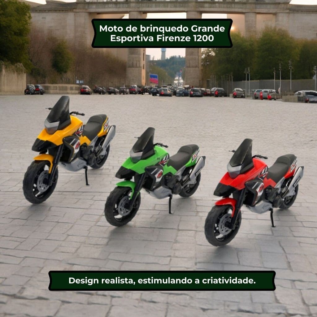 Moto de brinquedo motinha esportiva trilha realista colecionador dia das crianças presente