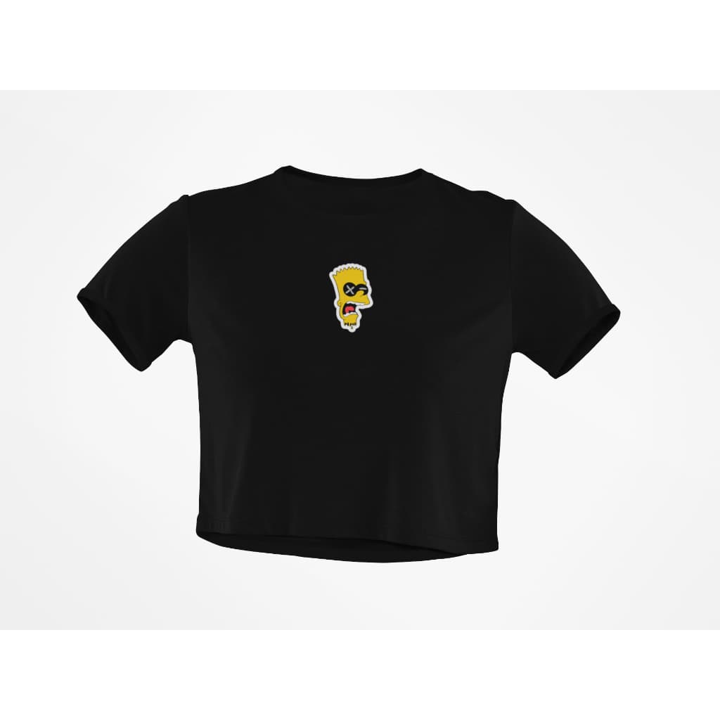 Blusinha Camiseta Cropped Bart Lisa Simpsons