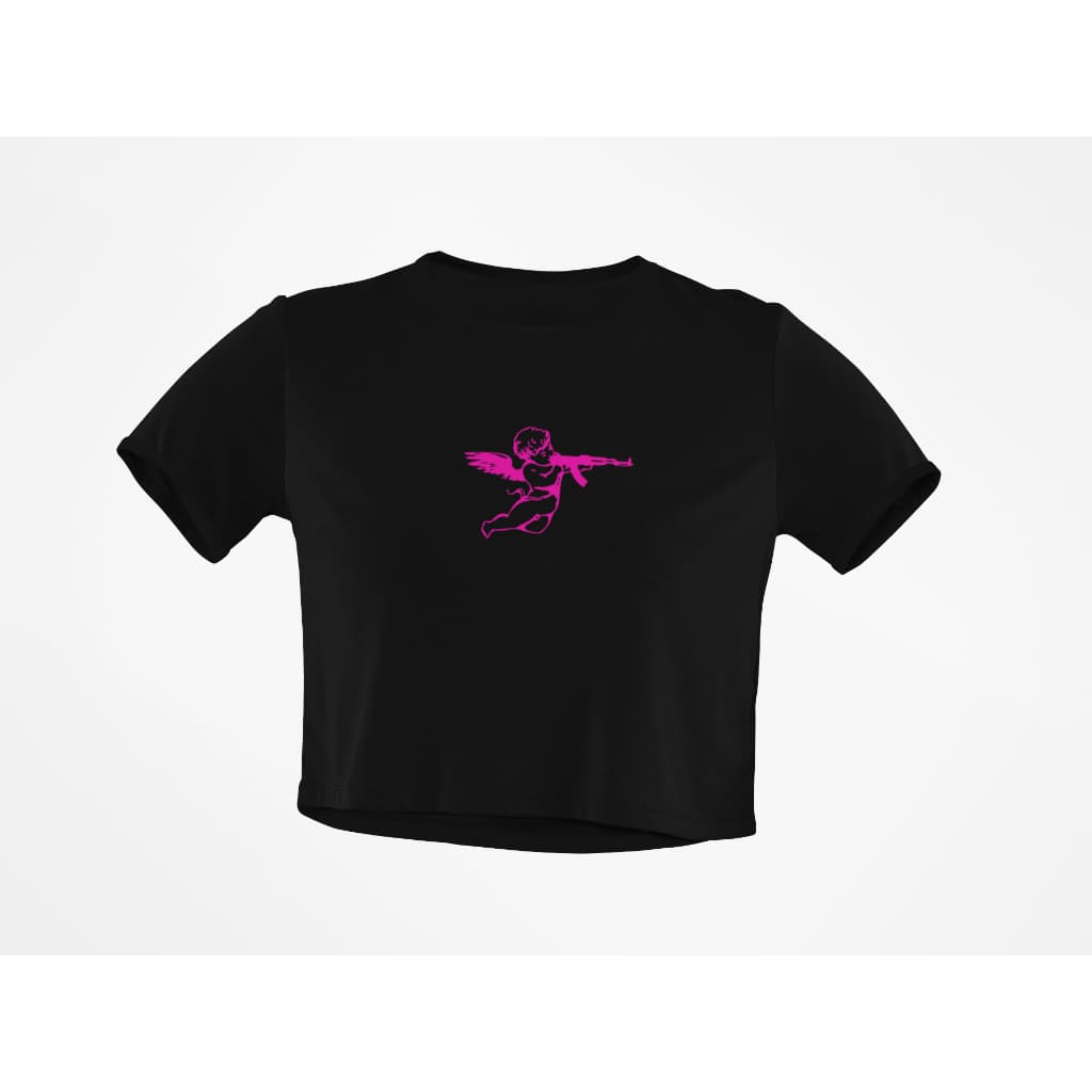 Blusinha Camiseta Cropped Anjo Ak