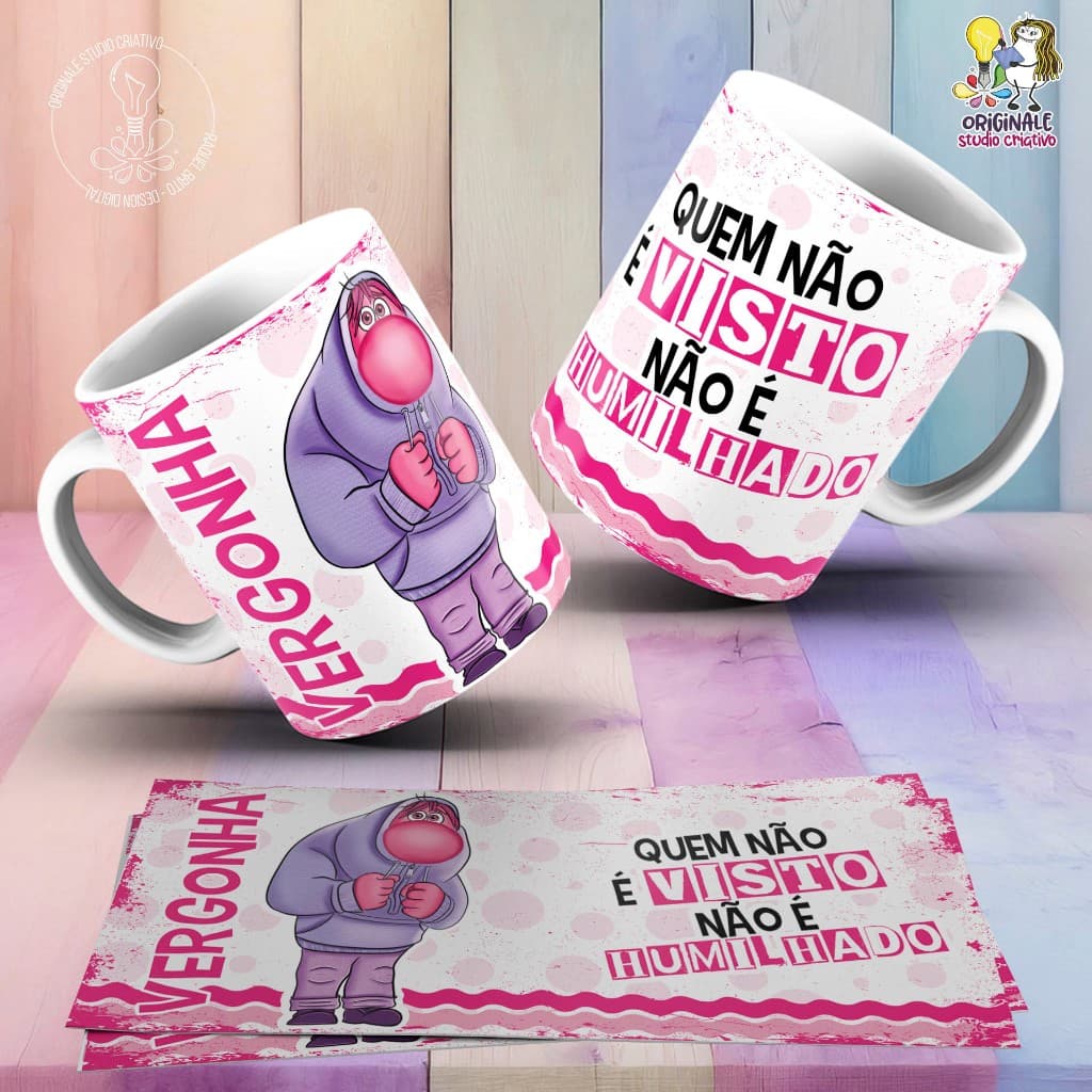 Caneca Personalizada Debochadamente Sobre Filme Divertidamente 2 Vergonha Aniversario festa HD 057