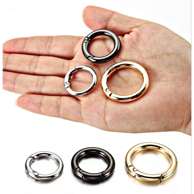 10 e 20 Unidades de Argola Articulada Mosquetão Banho Premium Para Bolsas de Crochê e Artesanato em Geral