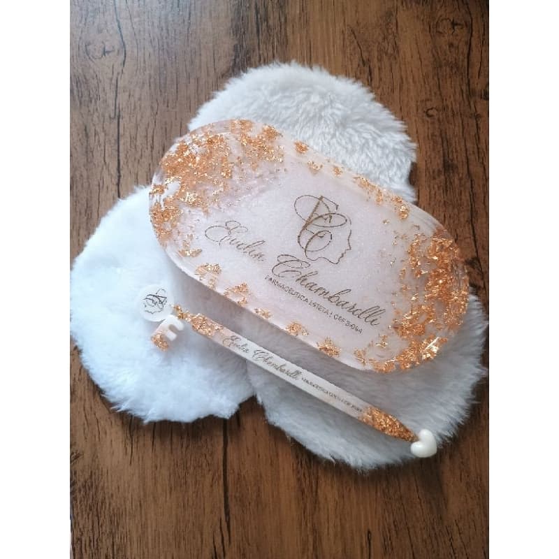 Mini Bandeja oval Multiuso de Resina com Caneta (leia a descrição)