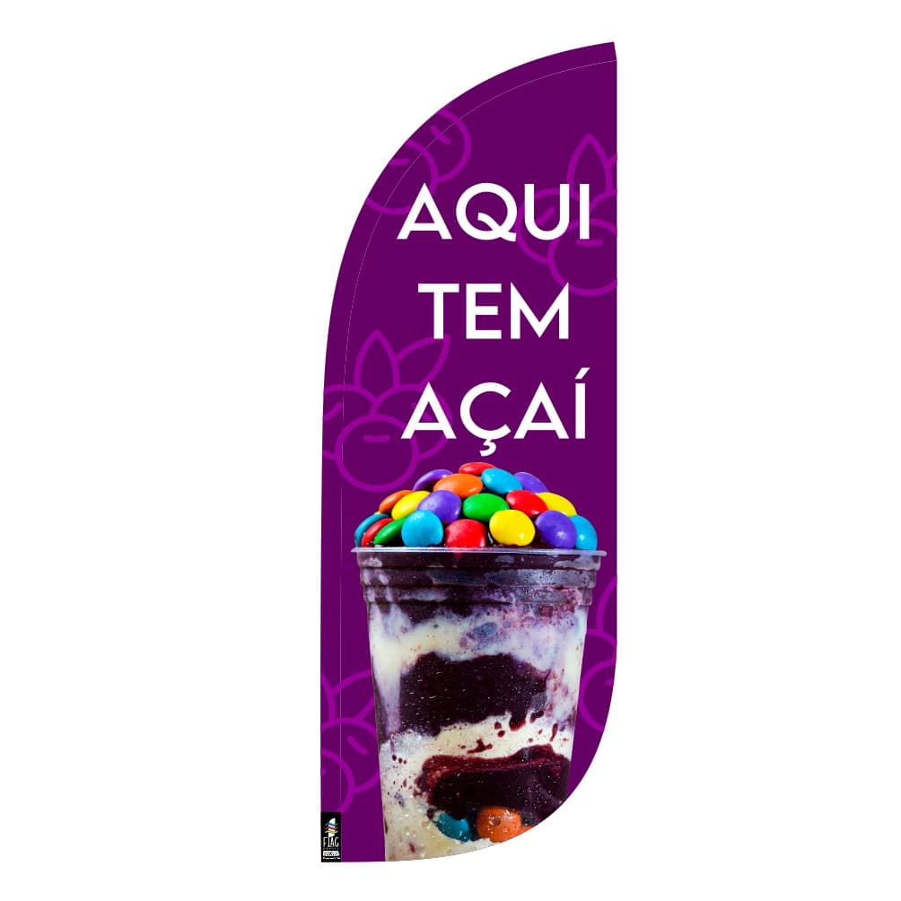 Wind Banner Açai somente tecido 2,0m Dupla Face