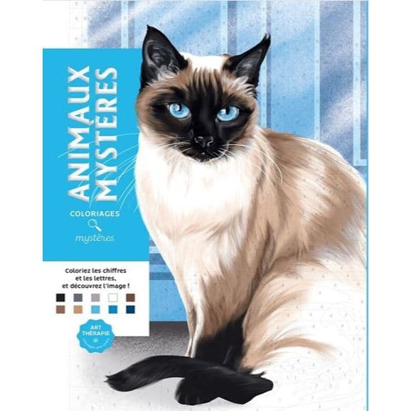 Livro de Pintura Numerada animais mistério - Livro de Colorir  - Inspiração