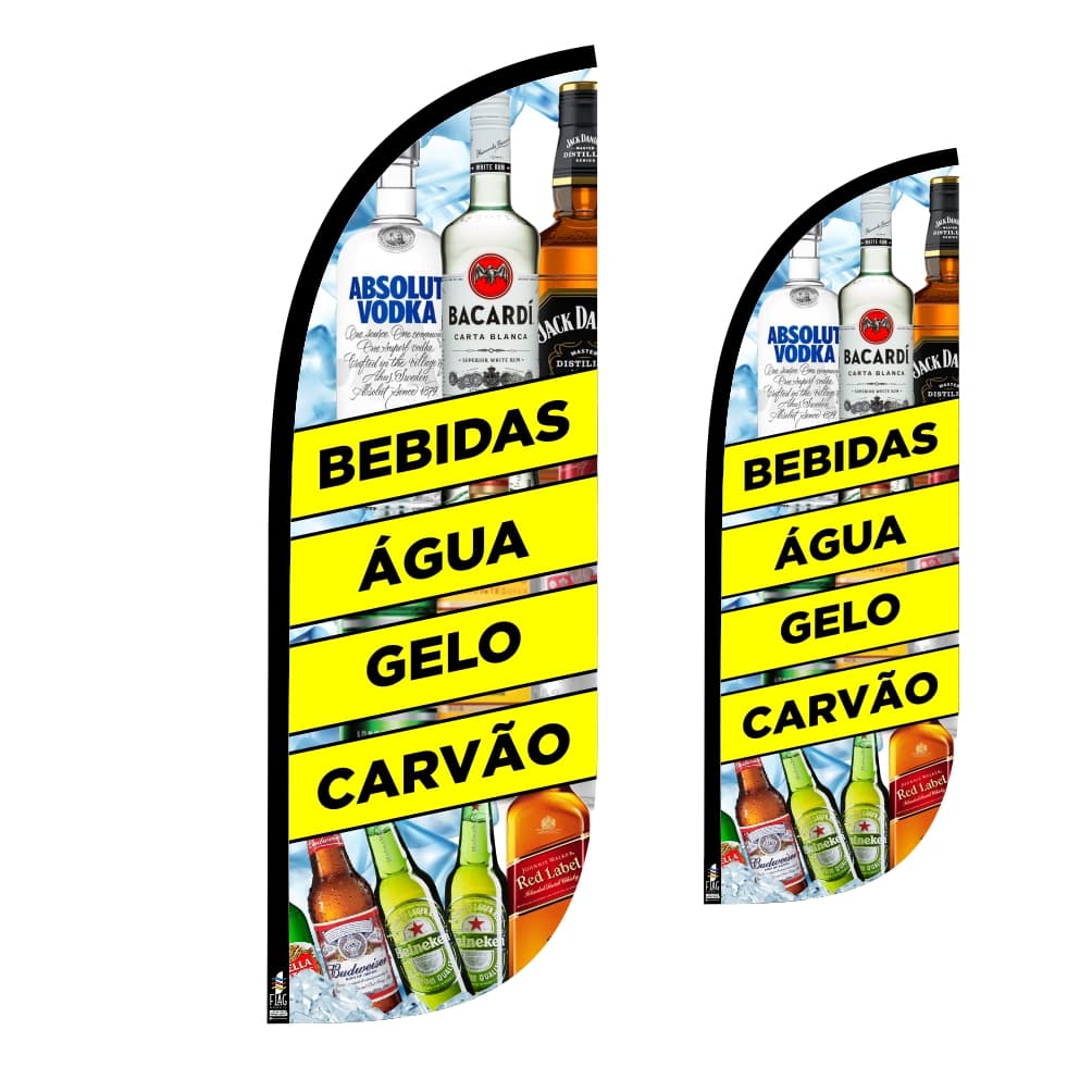 Wind Banner Conveniência Dupla Face 2,0m Somente Tecido