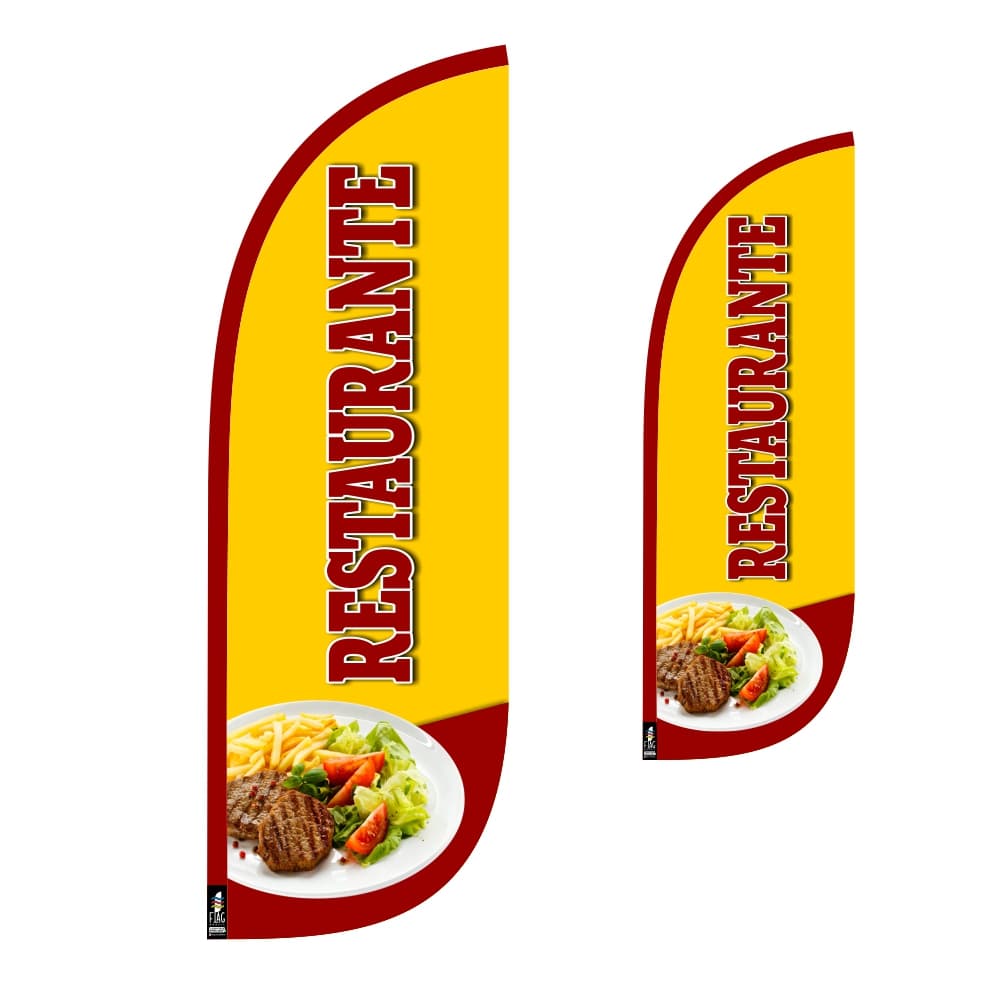 Wind Banner Restaurante Dupla Face 2,0m Somente Tecido