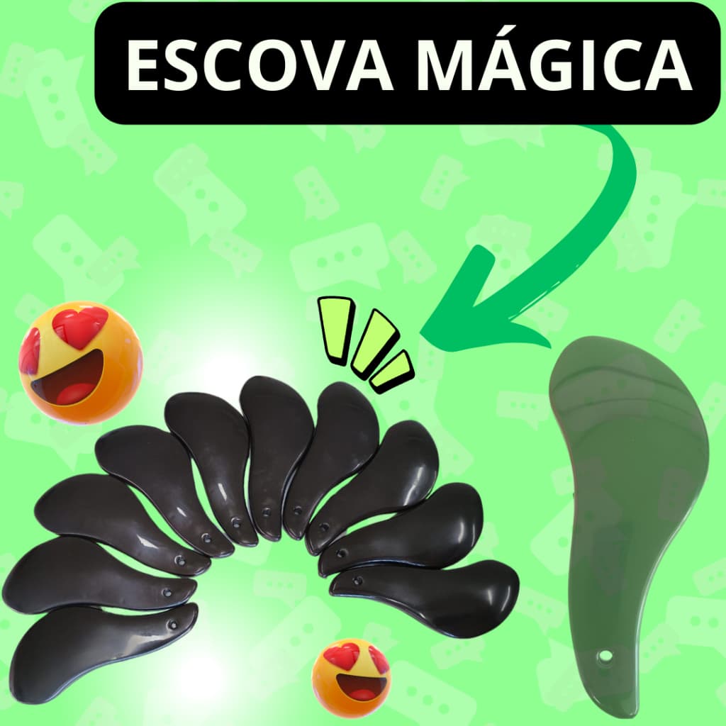KIT ESCOVA MÁGICA PRETA = 40,50,75 A 100 UNIDADES