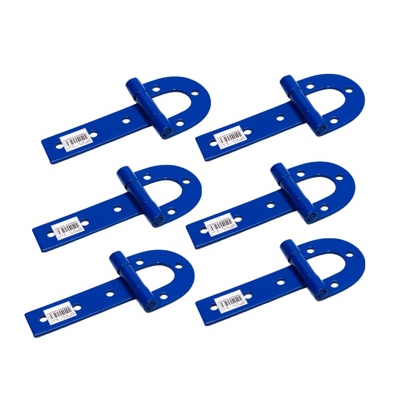 6 Dobradiça Para Porteira 170mm Nº 1 Aço Carbono Tipo Ferradura