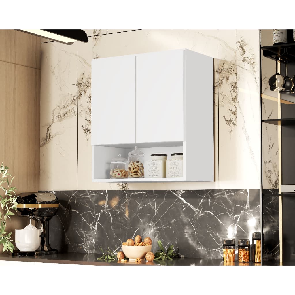 Armário Aéreo Suspenso / Lavanderia / Cozinha / Quarto / Multiuso Bela 2 Portas