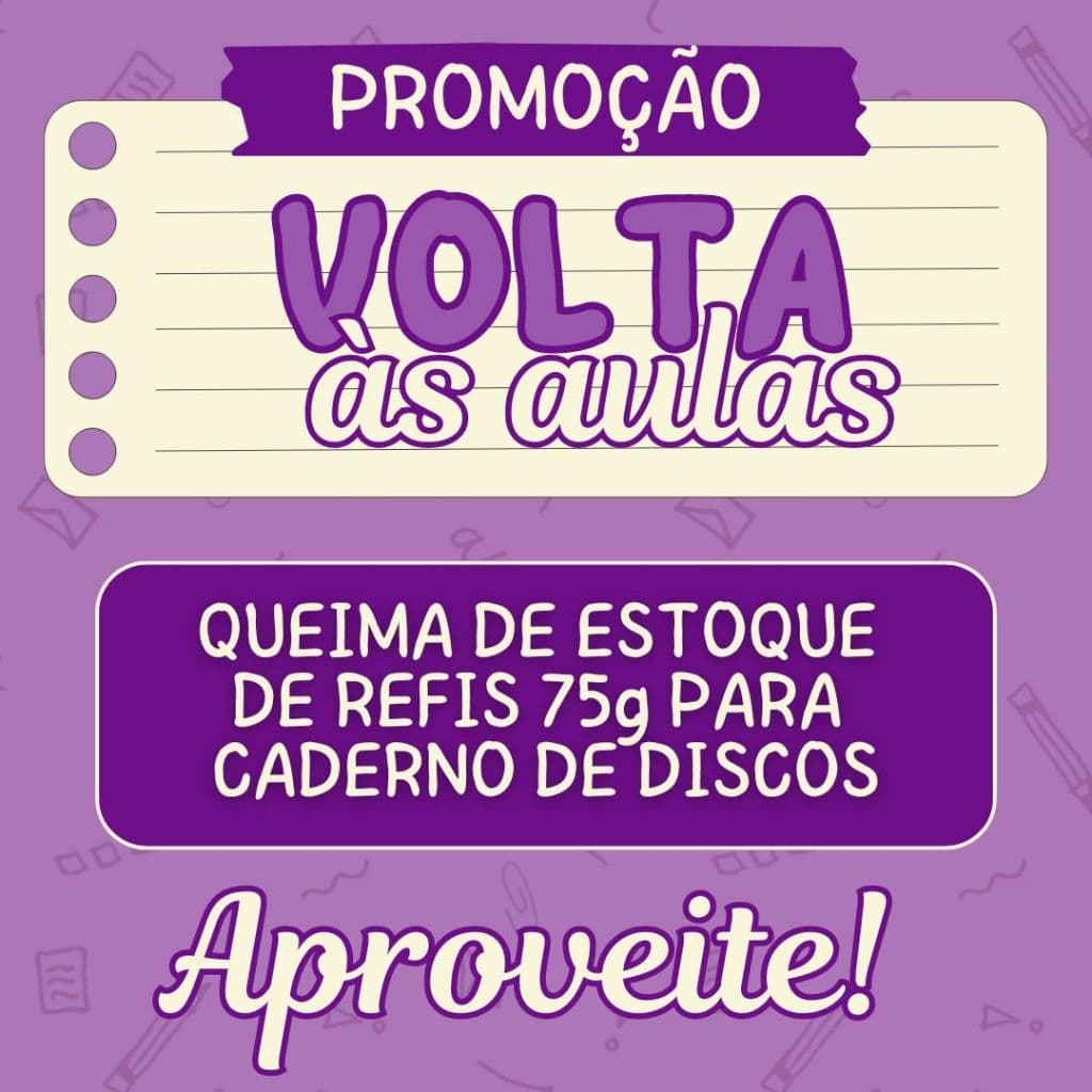 REFIL 75g CADERNO INTELIGENTE / CADERNO DE DISCOS