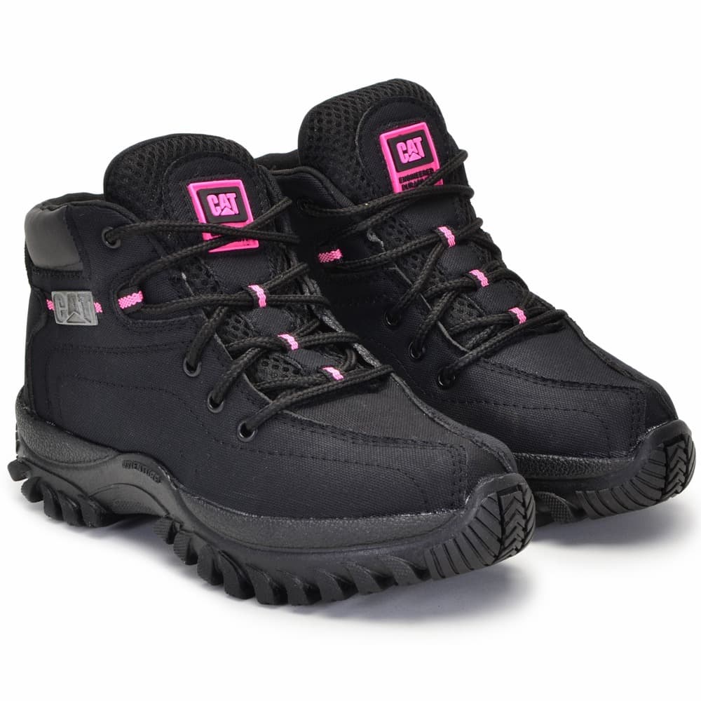 Botinha Coturno Trilha Feminina Caterpillar Original Lona Reforçada CAMP TRILHA TOP LUXO