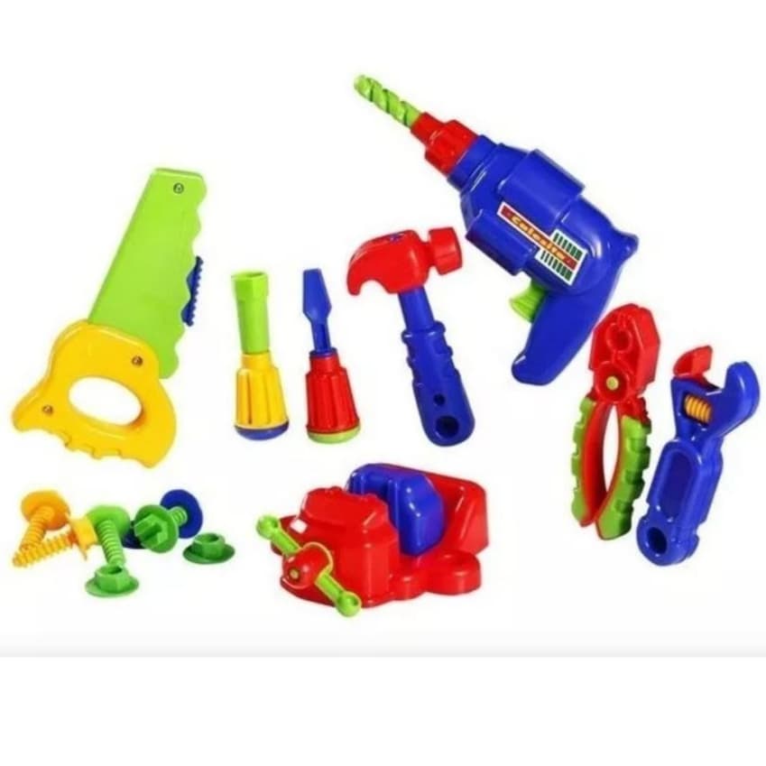 Brinquedo Ferramentas Infantil Kids Super Kit Com 10 peças Aleatórias