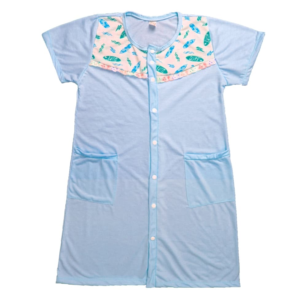 Kit 2 Camisola Plus Size Confortável  Bata Senhora Gola Redonda Manga Curta
