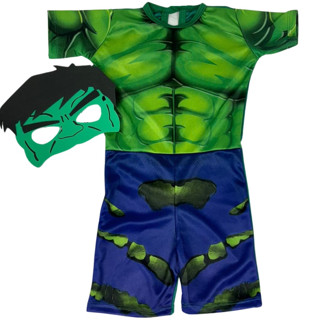 Fantasia Infantil Menino Hulk Festa Aniversario - Envio Imediato