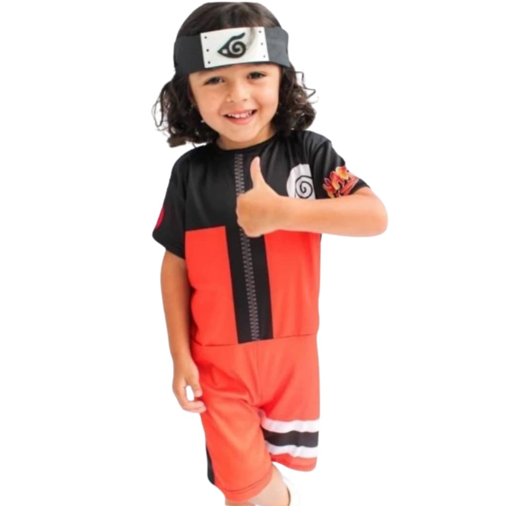 Fantasia Infantil Naruto com Bandana Incluso + Envio Rápido